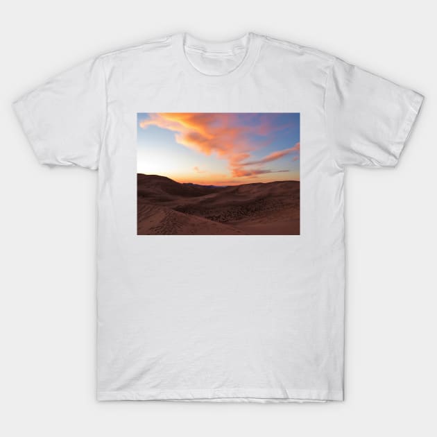 Kelso Dunes Sunset T-Shirt by trippyart